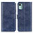 Leather Case Stands Flip Cover Holder A07D for Nokia C12 Pro Blue