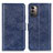 Leather Case Stands Flip Cover Holder A07D for Nokia G11 Blue