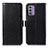 Leather Case Stands Flip Cover Holder A07D for Nokia G42 5G Black