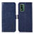 Leather Case Stands Flip Cover Holder A07D for Nokia XR21 Blue