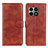 Leather Case Stands Flip Cover Holder A07D for OnePlus 10 Pro 5G Brown