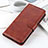 Leather Case Stands Flip Cover Holder A07D for OnePlus 9RT 5G Brown