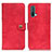 Leather Case Stands Flip Cover Holder A07D for OnePlus Nord CE 5G Red