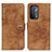 Leather Case Stands Flip Cover Holder A07D for OnePlus Nord N200 5G Brown