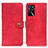 Leather Case Stands Flip Cover Holder A07D for Oppo A16 Red