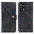 Leather Case Stands Flip Cover Holder A07D for Oppo A74 4G Black