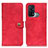 Leather Case Stands Flip Cover Holder A07D for Oppo Reno5 A Red