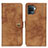 Leather Case Stands Flip Cover Holder A07D for Oppo Reno5 F Brown