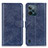 Leather Case Stands Flip Cover Holder A07D for Realme C31 Blue