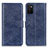 Leather Case Stands Flip Cover Holder A07D for Samsung Galaxy A02s Blue