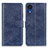 Leather Case Stands Flip Cover Holder A07D for Samsung Galaxy A03 Core Blue