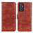 Leather Case Stands Flip Cover Holder A07D for Samsung Galaxy A15 4G Brown