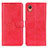 Leather Case Stands Flip Cover Holder A07D for Samsung Galaxy A22 5G SC-56B Red
