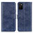 Leather Case Stands Flip Cover Holder A07D for Samsung Galaxy F02S SM-E025F Blue