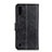 Leather Case Stands Flip Cover Holder A07D for Samsung Galaxy M01 Black