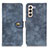 Leather Case Stands Flip Cover Holder A07D for Samsung Galaxy S21 5G Blue