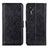 Leather Case Stands Flip Cover Holder A07D for Samsung Galaxy XCover 5 SM-G525F Black