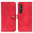 Leather Case Stands Flip Cover Holder A07D for Sony Xperia 1 III Red