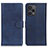 Leather Case Stands Flip Cover Holder A07D for Xiaomi Poco F5 5G Blue