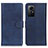 Leather Case Stands Flip Cover Holder A07D for Xiaomi Redmi Note 12S Blue