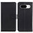 Leather Case Stands Flip Cover Holder A08D for Google Pixel 8a 5G Black