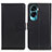 Leather Case Stands Flip Cover Holder A08D for Huawei Honor 90 Lite 5G Black