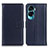 Leather Case Stands Flip Cover Holder A08D for Huawei Honor 90 Lite 5G Blue