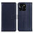 Leather Case Stands Flip Cover Holder A08D for Huawei Honor X8b Blue