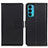 Leather Case Stands Flip Cover Holder A08D for Motorola Moto Edge 20 5G Black