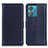 Leather Case Stands Flip Cover Holder A08D for Motorola Moto Edge 40 Neo 5G Blue