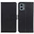 Leather Case Stands Flip Cover Holder A08D for Motorola Moto G 5G (2023) Black