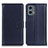 Leather Case Stands Flip Cover Holder A08D for Motorola Moto G 5G (2023) Blue