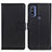 Leather Case Stands Flip Cover Holder A08D for Motorola Moto G Pure Black