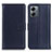 Leather Case Stands Flip Cover Holder A08D for Motorola Moto G14 Blue