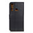 Leather Case Stands Flip Cover Holder A08D for Motorola Moto One Fusion Plus Black