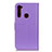 Leather Case Stands Flip Cover Holder A08D for Motorola Moto One Fusion Plus Purple