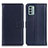 Leather Case Stands Flip Cover Holder A08D for Nokia G22 Blue