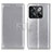 Leather Case Stands Flip Cover Holder A08D for OnePlus 10T 5G Silver