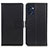 Leather Case Stands Flip Cover Holder A08D for OnePlus Nord CE 2 5G Black