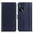 Leather Case Stands Flip Cover Holder A08D for Oppo A54s Blue