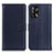 Leather Case Stands Flip Cover Holder A08D for Oppo F19 Blue