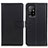 Leather Case Stands Flip Cover Holder A08D for Oppo F19 Pro+ Plus 5G Black