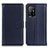 Leather Case Stands Flip Cover Holder A08D for Oppo F19 Pro+ Plus 5G Blue