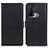 Leather Case Stands Flip Cover Holder A08D for Oppo Reno5 A Black