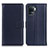 Leather Case Stands Flip Cover Holder A08D for Oppo Reno5 Lite Blue