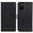 Leather Case Stands Flip Cover Holder A08D for Samsung Galaxy A02s Black