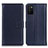 Leather Case Stands Flip Cover Holder A08D for Samsung Galaxy A02s Blue