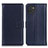 Leather Case Stands Flip Cover Holder A08D for Samsung Galaxy A03 Blue