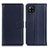 Leather Case Stands Flip Cover Holder A08D for Samsung Galaxy A22 4G Blue