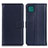 Leather Case Stands Flip Cover Holder A08D for Samsung Galaxy F42 5G Blue